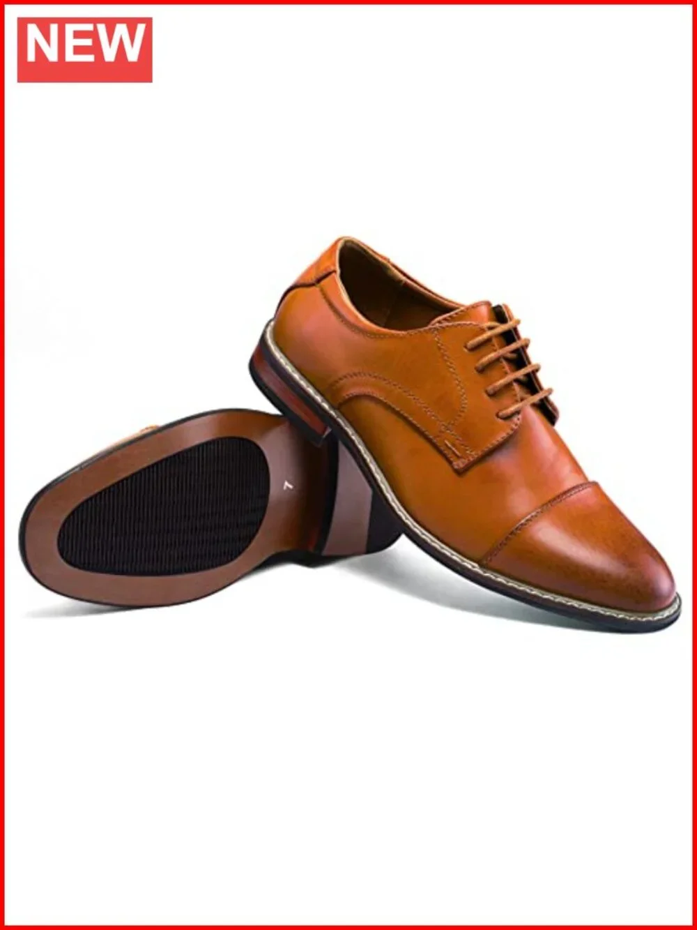 Men's Wingtip Oxford Dress Shoes - Formal Business Wedding Lace-Up